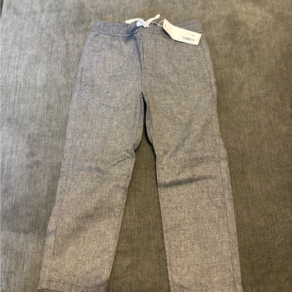 Janie and Jack Boys Gray Heather Herringbone Joggers